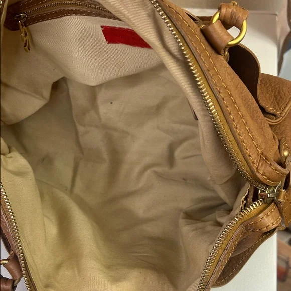 Valentino Garavani Brown Leather Satchel with COA - Picture 5 of 14